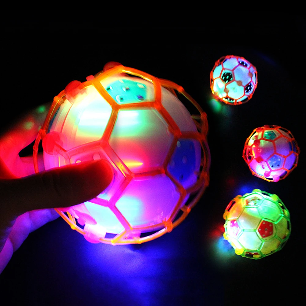 1pc Children crazy led light electric dance music football bouncy ball toys luminous football toy