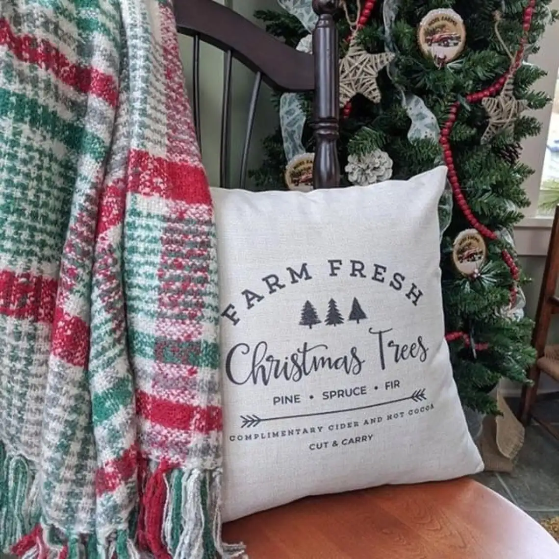 Linen Pillow Cover Chriatmas Decor Cushion Cover for Sofa Living Room Home Decor 18x18 Nordic Decorative Pillowcase