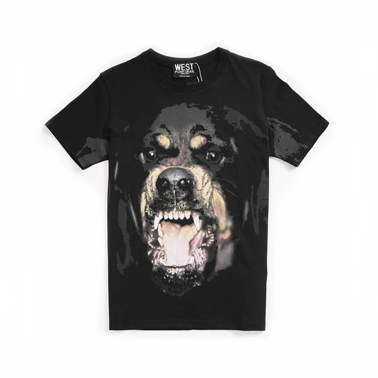 2024 Short Sleeve Tee Shirt Dog Digital Printing T Shirts Men Clothing Summer Streetwear O Neck Loose Summer Casual Tshirt Homme