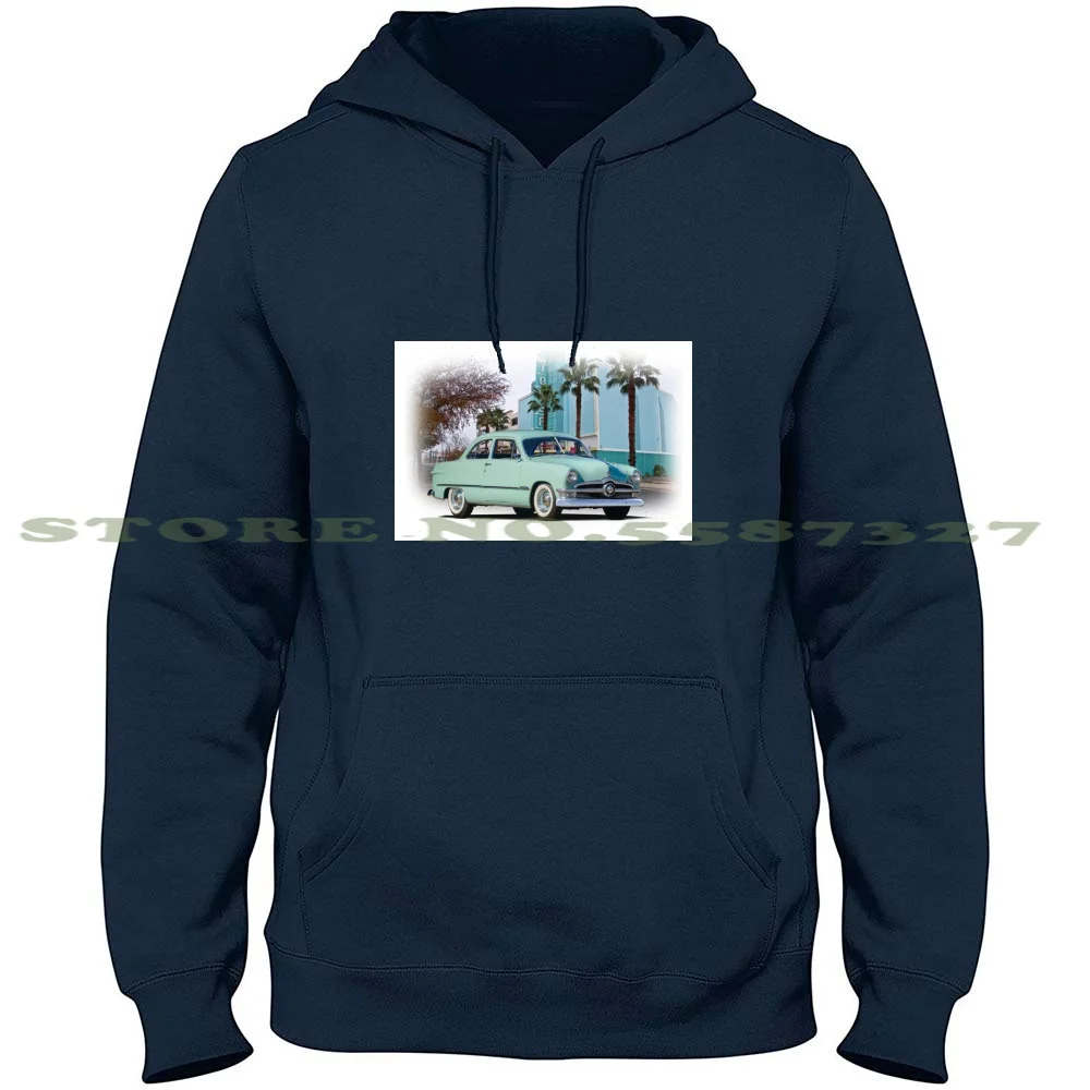 1950 Ford Custom Coupe Hoodies Sweatshirt For Men Women Automobile Auto Automotive Car Transportation Transport Vehicle Travel