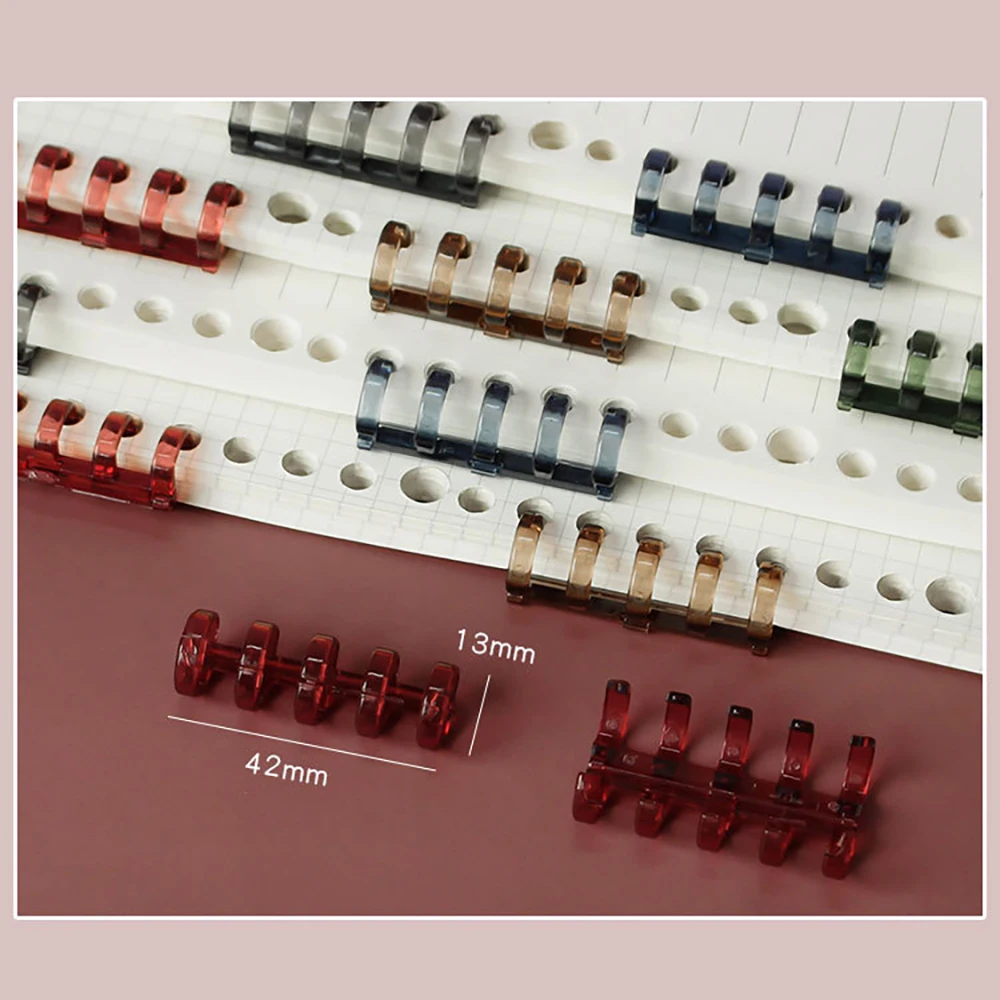 2Pcs Creative Loose Leaf Book Spiral Binder Inner Hinged Ring Binding Rings Desk Calendar Circle For Card Key Album