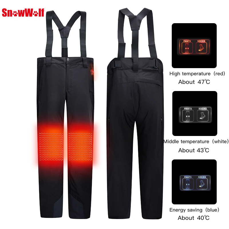 Outdoor Sports Pants Men\'s Winter Pants Waterproof Ski Pants Winter Snowboard Pants Ski Trousers Windproof Ski  Trousers Men