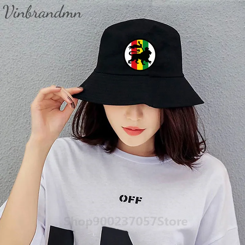 Panama Bucket Hat Rastafarian colors CONQUERING LION Rasta  Vibrant fashion with African roots Fishing Fisherman Hat