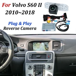 For Volvo S60 2010~2018 OEM Display Screen HD Fisheye Ultra Wide Angle Car Front Rear View Backup Parking Camera & Video Decoder