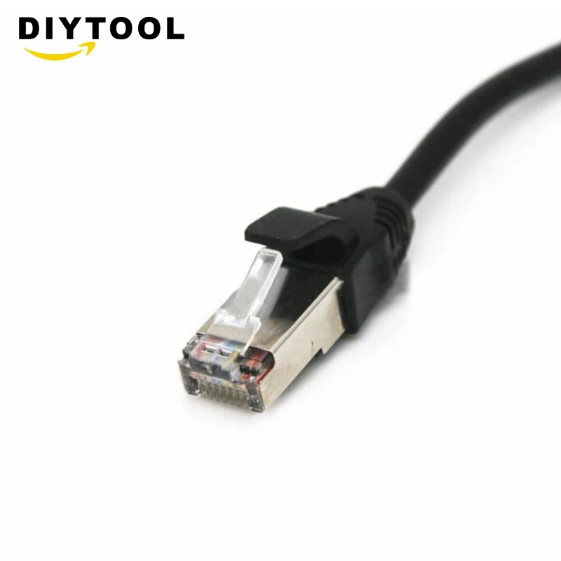 Network cable male to female network connection cable RJ45 network cable extension cable with ear and screw hole can be fixed