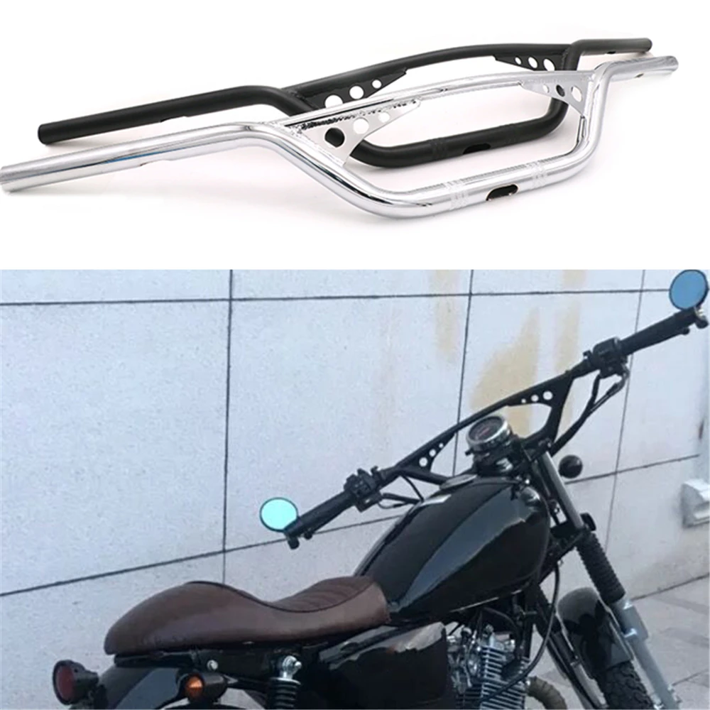 Universal 22mm 25mm Vintage Motorcycle Handlebar for XL883 XL1200 X48 Dyna Softail Tracker Bobber Sportster Handle Bar 7/8'' 1''