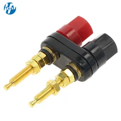 1pcs Gold Plated Banana Plug Connector Speaker Amplifier Extended Terminal Binding Post