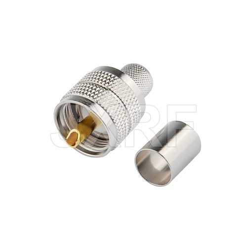 Imagen 2 del producto Conector JX 10 Uds conector Coaxial RF PL259 UHF macho engarzado para cable Pigtail RG8 LMR400 RG213 envío gratis