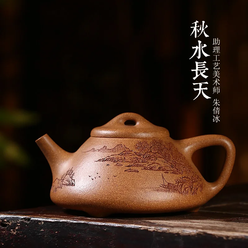 ★Yixing purple clay teapot single pot pure hand-painted downhill clay Ladybug single pot household teapot