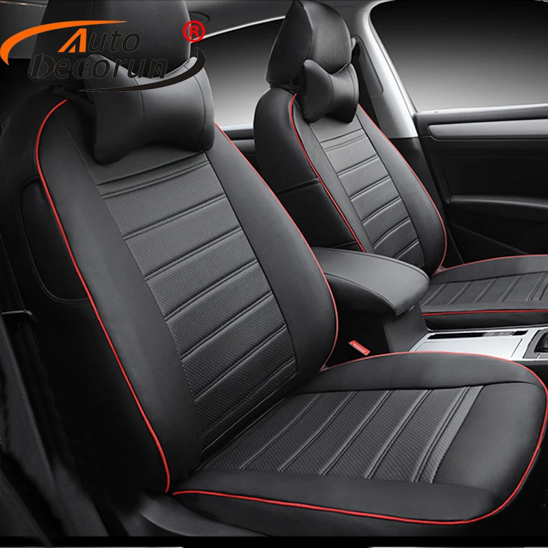 

AutoDecorun PU Leather Automobiles Seat Covers for Volvo XC70 2007-2013 Accessories Custom Seat Cushion Cover Supports 14PCS/Set