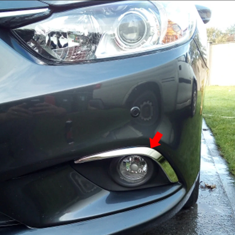 ABS Red For Atenza M6 GJ accessories 2013 2014 2015 2016 Front Fog Light Lamp Cover Eyebrow Eyelid Garnish Outer Foglight trim