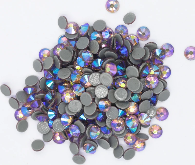 

Light Amethyst AB стразы SS6~SS30 Hotfix Rhinestones Iron On Flatback Glass Nail Art Rhinestone Crystal AB DIY Decorations