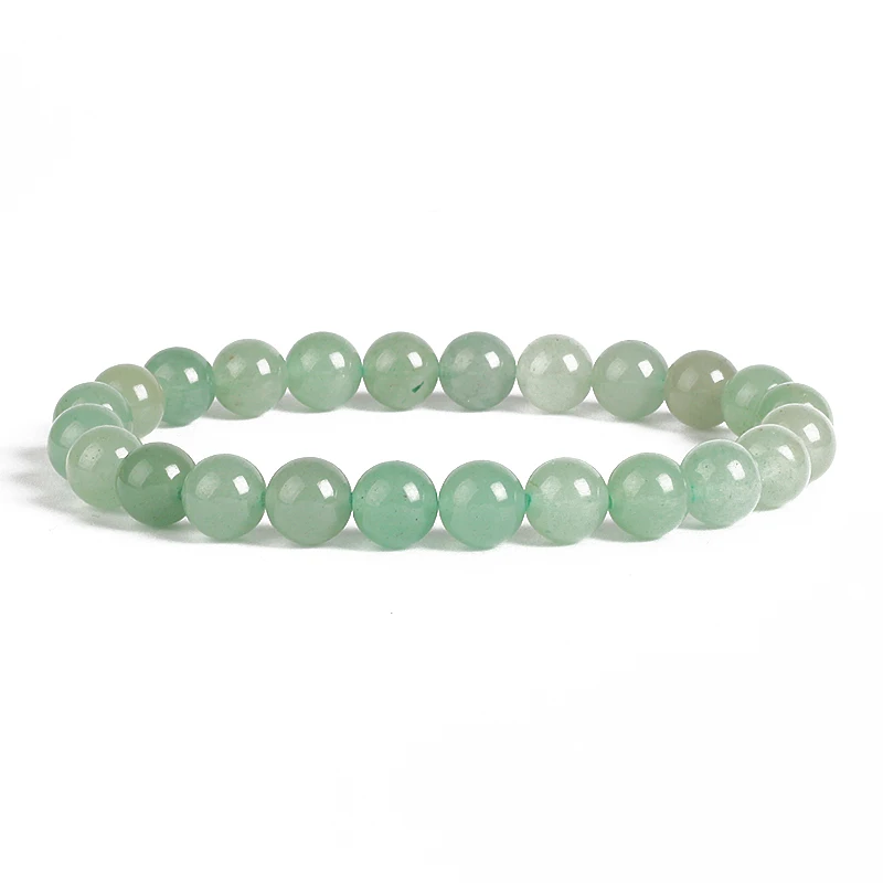 New Fashion Natural Jewelry Green Aventurine Round Beads Bracelet Be Fit for Men and Women Accessories and Amulets Jewelry Gifts