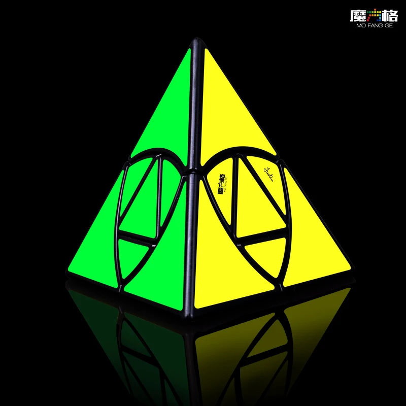 QIYI MoFangGe Duomo Pyramind زلابية الأرز المكعب السحري بدون ملصقات المهنية jinzita Twisty cube