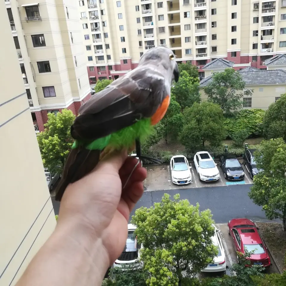 cute real life parrot model foam&feather simulation gray&green parrot bird gift about 28cm xf2389