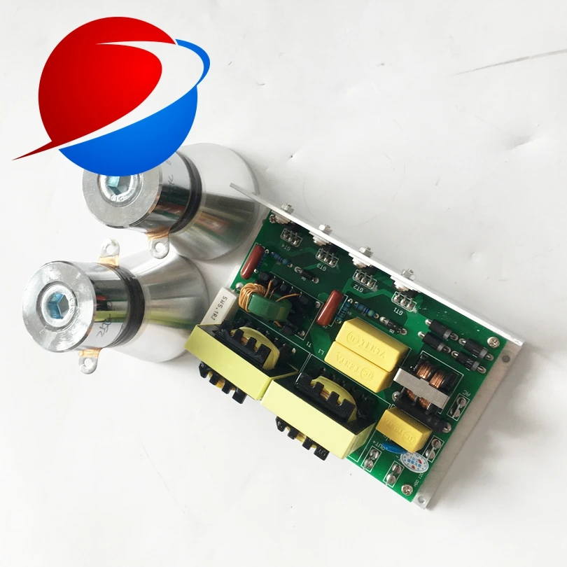 28 khz PCB 100 W/220 V, ราคารวมถึงการจับคู่ความถี่ Piezoelectric ultrasonic ขับรถแหล่งจ่ายไฟ
