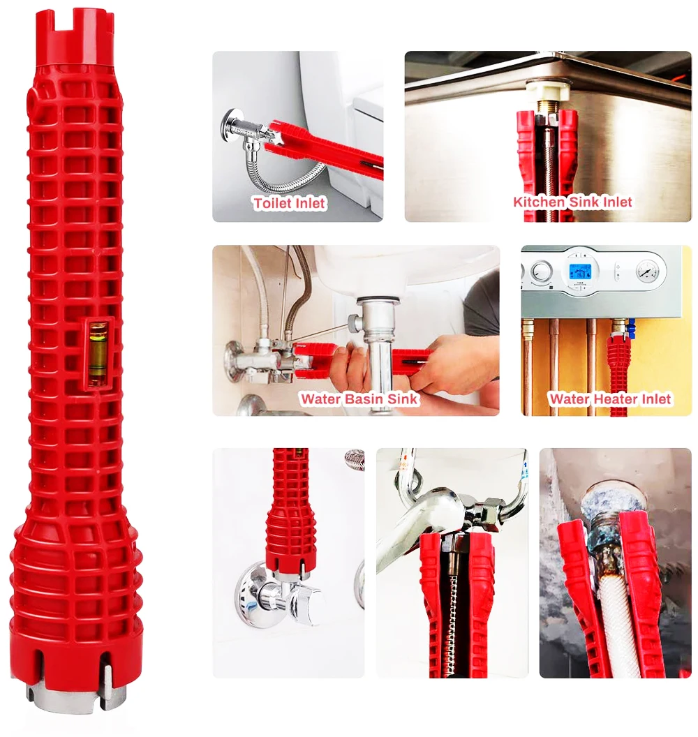 Neue 8 In 1 Multi Key Wildwasserbahn Magie Wrench Sink Sanitär Werkzeuge Magie Schlüssel 8 in 1 Multifunktionale Englisch Schlüssel sanitär Schlüssel Werkzeug – Detail 12