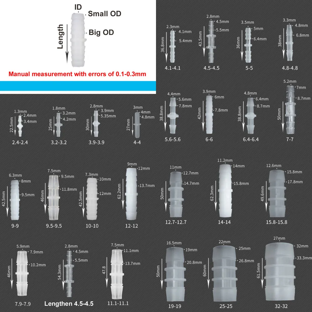 10 шт., многомодельный прямой соединитель, пагода, соединение, пластиковый соединительный шланг равного диаметра для силиконовой трубки HQ *AD001-024 10 шт., многомодельный прямой соединитель, пагода, соединение, пластиковый соединительный шланг равного диаметра для силиконовой трубки HQ *AD001-024