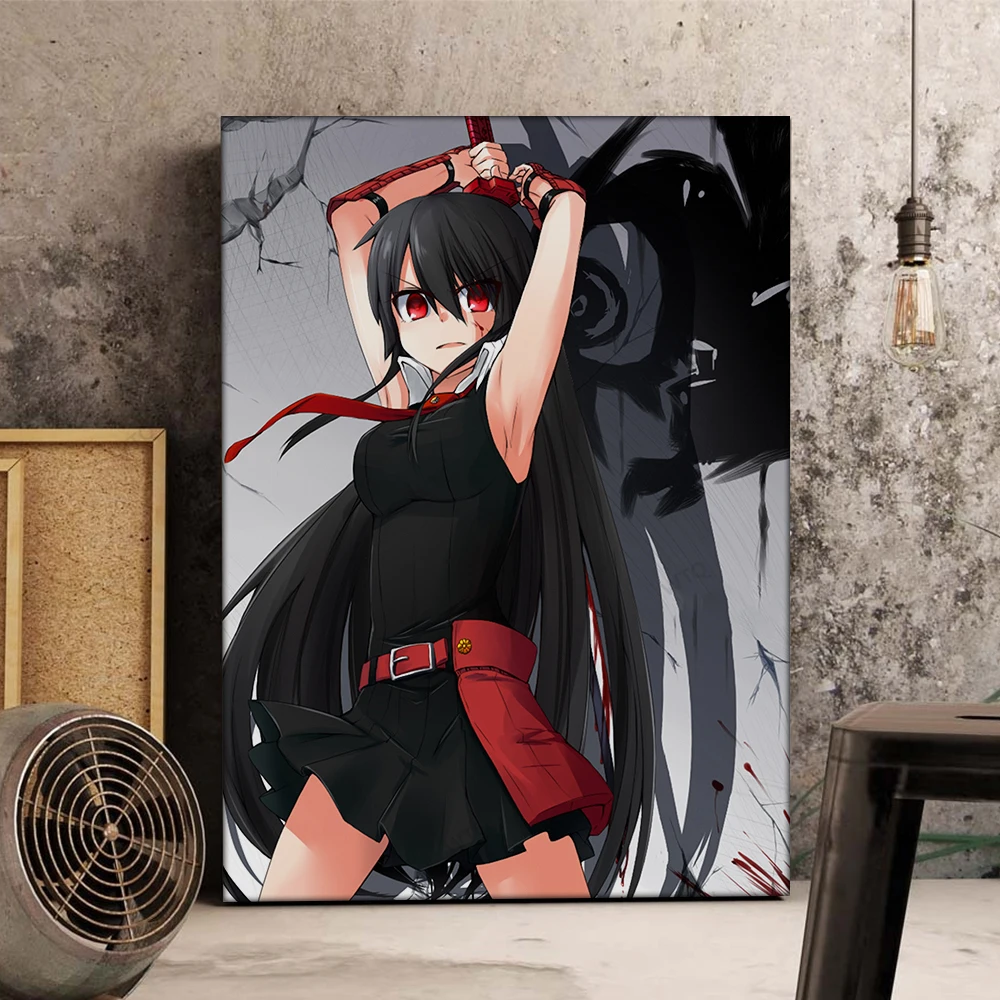 Vintage Poster Akame Ga Kill Anime Japan Cartoon Canvas Wall Art Poster Print Paint Decor Picture Modern Home Living Room Decor