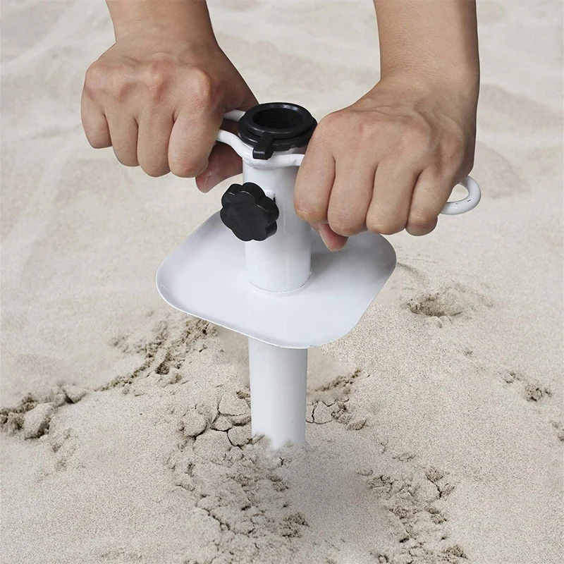 1PCS Beach Umbrella Stand Anchor Spike Parasol Holder Portable Umbrella Base for Garden Outdoor Rain Gear Tool Shade Accessories