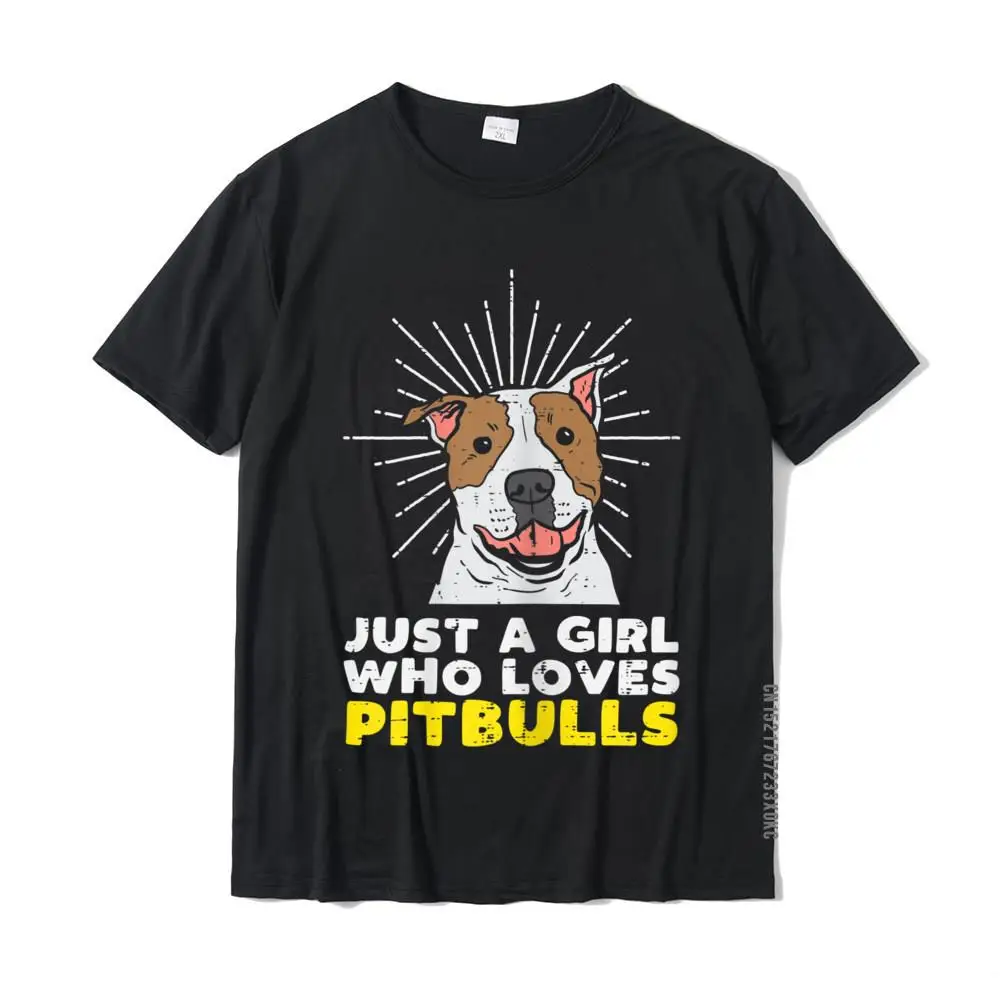 

Girl Who Loves Pitbulls Pet Dog Pitties Girls Women Gift T-Shirt Tops T Shirt Hot Sale Crazy Cotton Young Top T-Shirts Crazy