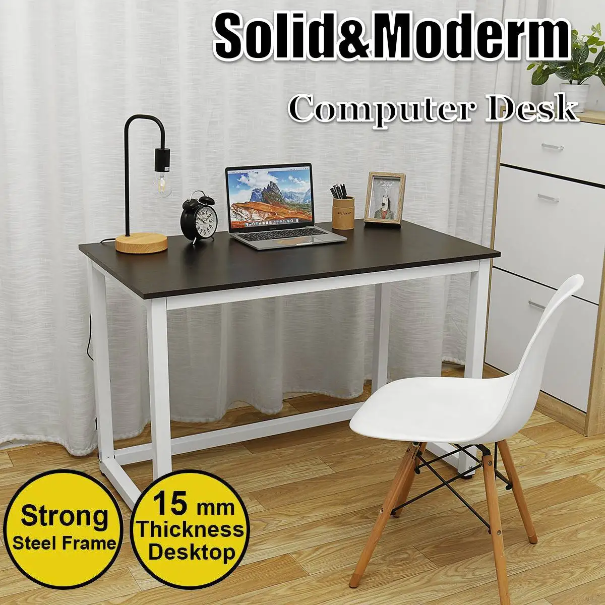 Simple Modern Computer Office Desk Easy Installation Laptop Desk Office Writing Table Home Office Workstation for Students Study