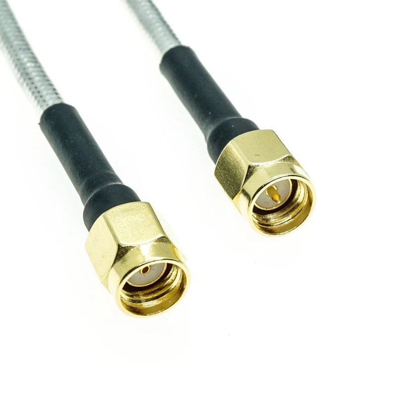 RP-SMA Male to SMA male connector RG402 RG-402 Semi Flexible Coaxial Cable  0.141\