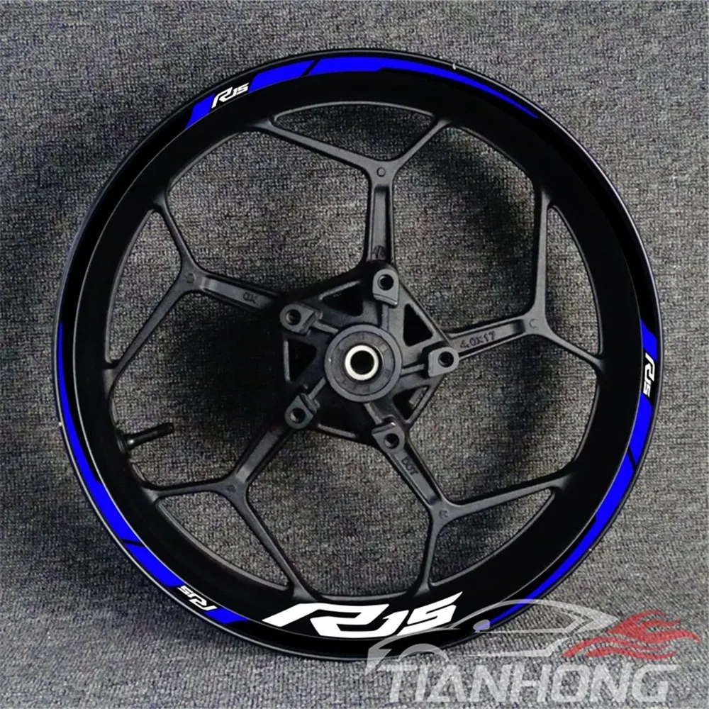 17 inch new  motorcycle R3R15 wheel hub modified knife strip wheel rim steel ring reflective waterproof decal sticker 4 si