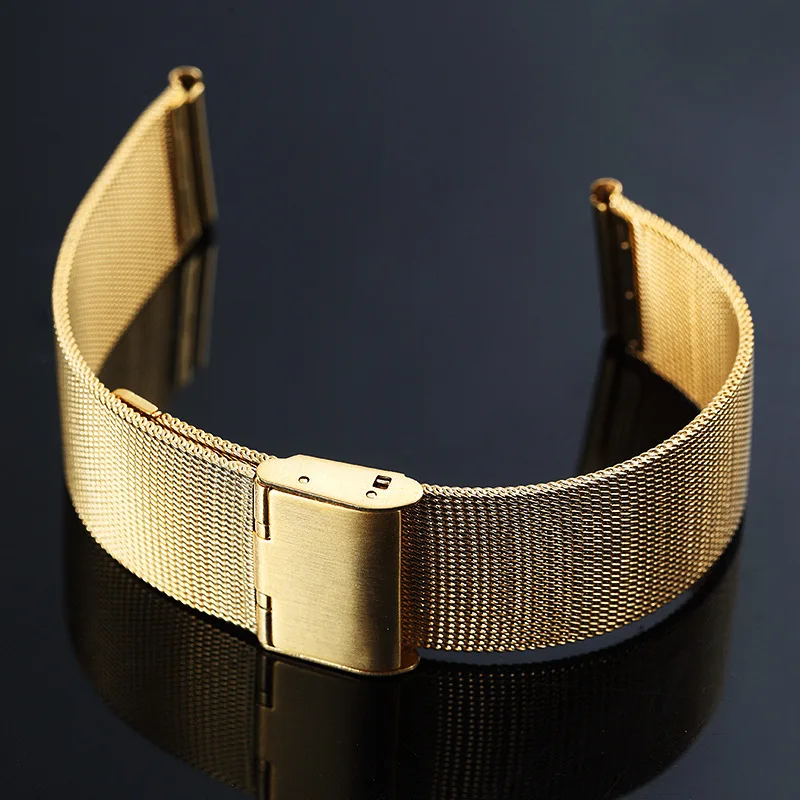 8mm 10mm 12mm 13mm 14mm 15mm 16mm 17mm 18mm 19mm 20mm 21mm 22mm 23mm 24mm Watch Band Milanese Steel 0.4 Mesh Universal Straps