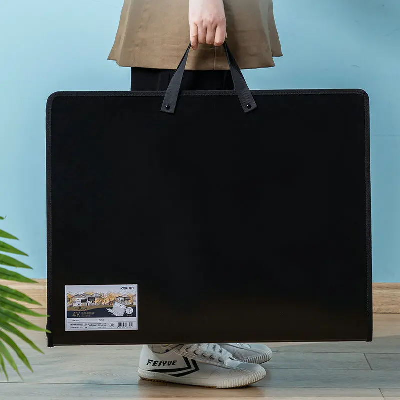 Portable Document Storage Bag A3 File Case Plastic Drawing