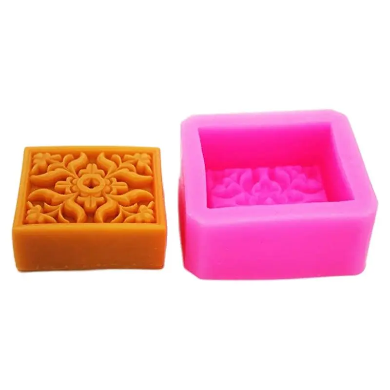 Engraving Flower Soap Mold Craft Art Silicone Soap Mold Craft Molds DIY Handmade Soap Molds