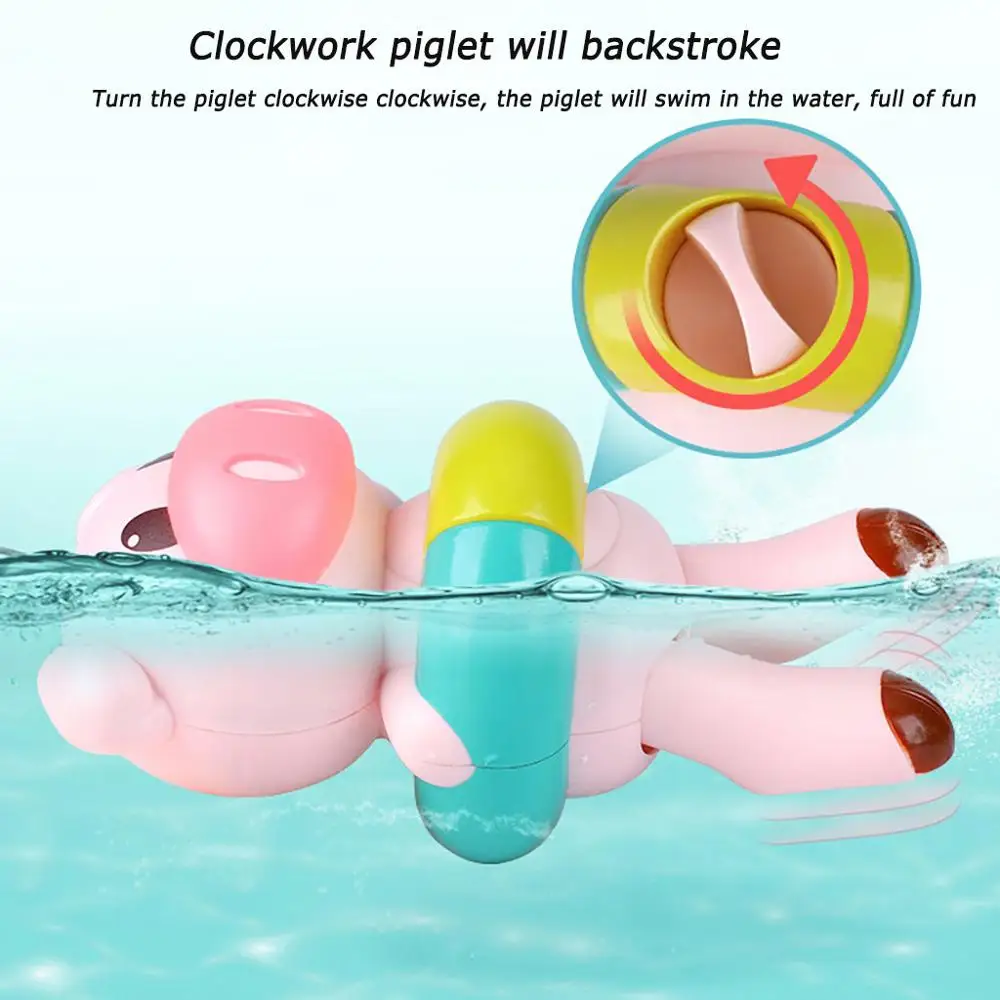 Baby Cute Bathing Toys Swimming Cartoon Pig Bathroom Sprinkling Bathtub Shower Swimming Kids Toys Animals Shower Water Toys