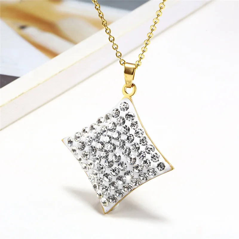 OUFEI Charm Geometric Necklace And Earring Set Stainless Steel Jewelry Sets Summer Accessories Jewellery Mass Effect image 5