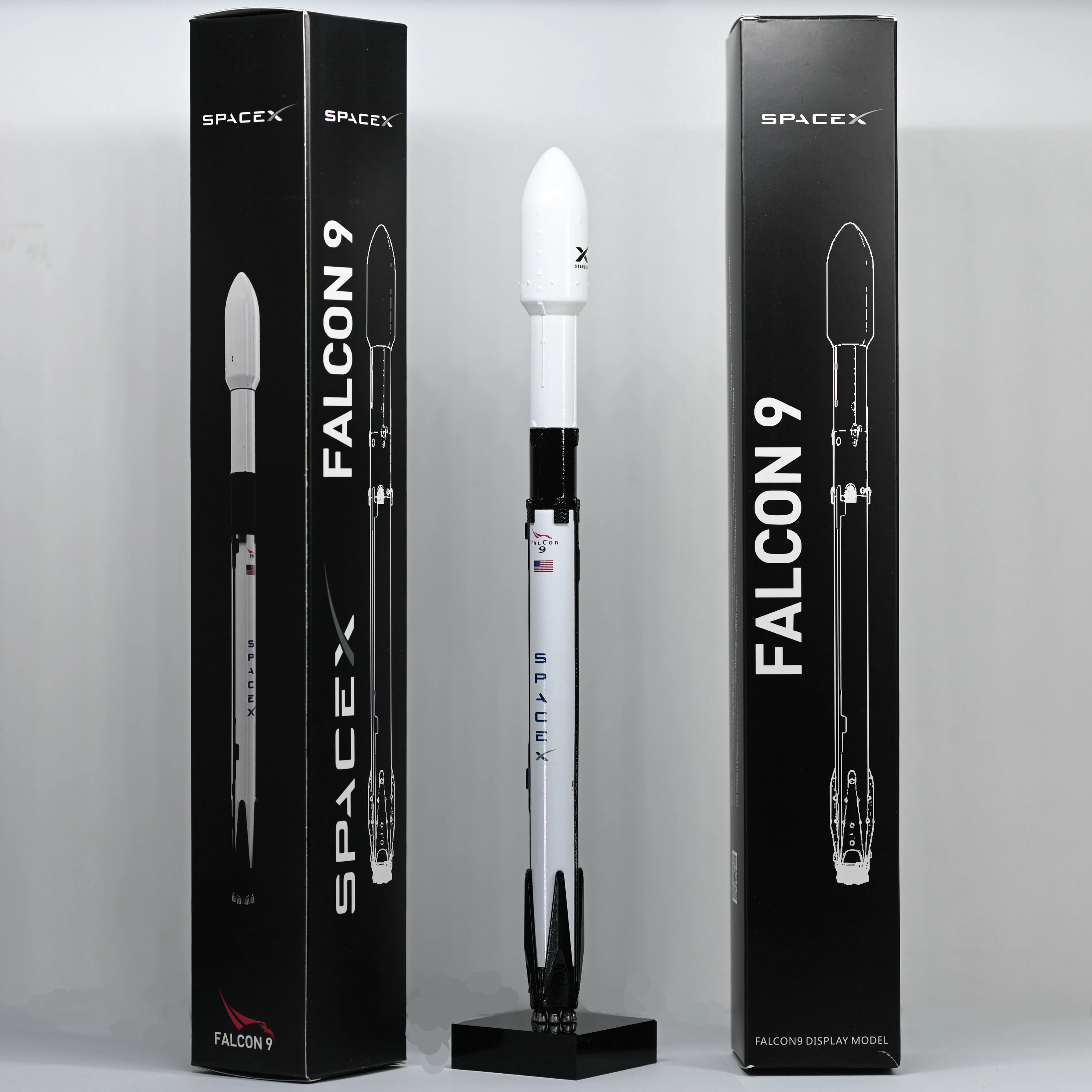 SpaceX Model Store Falcon 9 Block 5 Rocket Model Metal Diecast Home Desktop Office Ornaments Dropshipping Men Gift