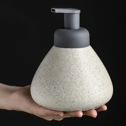 Kitchen Ceramics Mousse Shower Gel Bottle/360ml Bubble Soap Dispenser/Pressing Foam Bottle/china Porcelain Dispenser For Bathroo