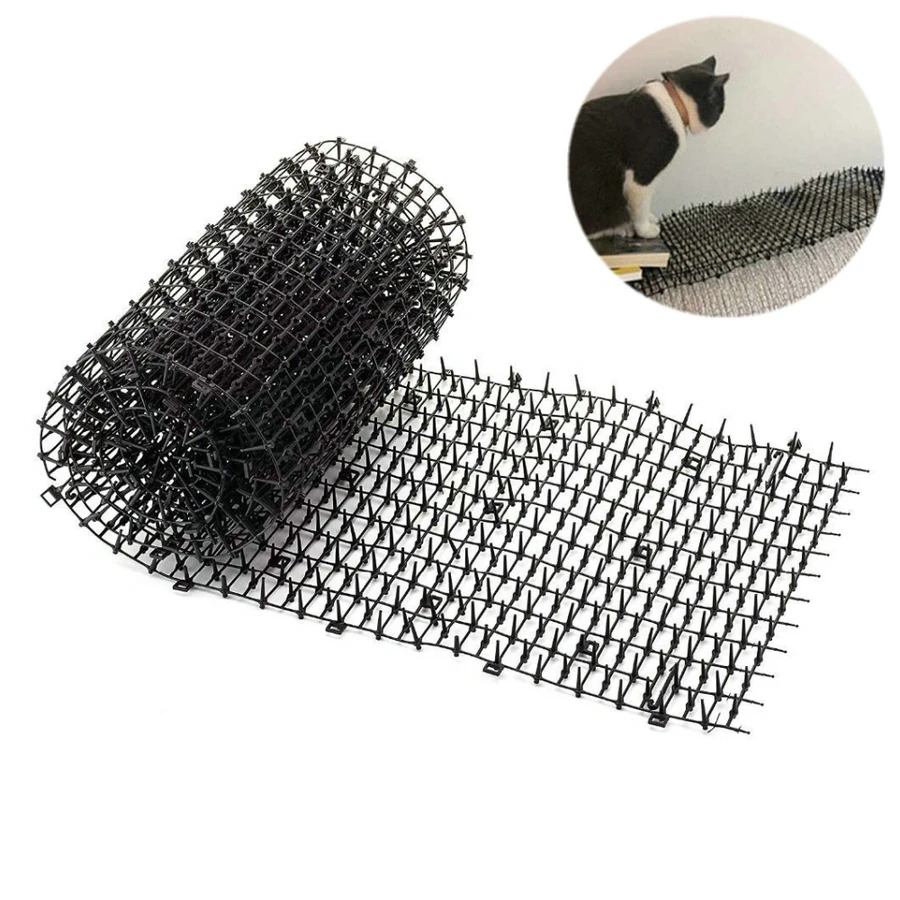 2M Garden Cat Scat Repellent Mat Prickle Strips Anti Cat Net Spike Deterrent Keep Cat Dog Away Digging Climbing Pets Supply