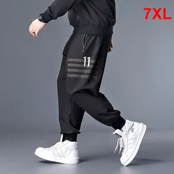 Big Size Pants Men Jogger Streetwear Casual Harem Pant Oversize Sweatpants Elastic Waist Black Trousers Plus Size 6XL 7XL HX404