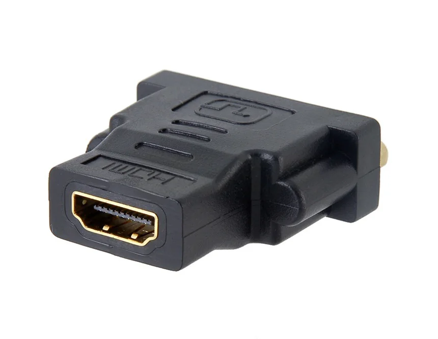 อะแดปเตอร์ F ถึง DVI F ที่รองรับ HDMI อะแดปเตอร์เคลือบทองแม่ DVI ตัวแม่ HD ทองคําดําเพื่อเชื่อมต่อกับสาย DVI และ HDTV