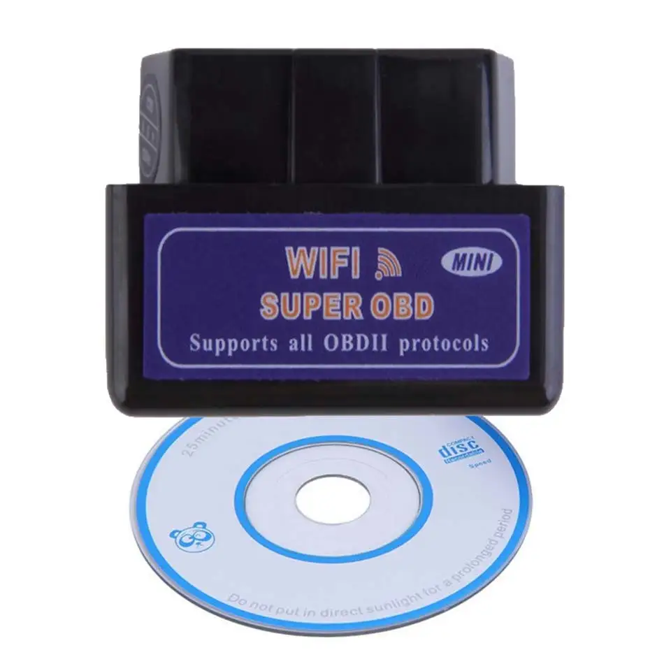 Wi-Fi Obd 2 Elm327 V1.5 Инструменты для диагностики автомобилей ELM 327 Wi-Fi адаптер Сканер OBD2 для iOS/iPhone ELM-327 Автоматическое сканирование считывателя кодов.