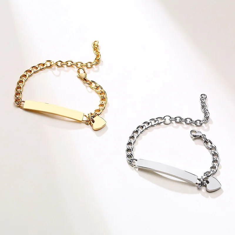 Custom Personalize Cute Name Bracelet, Anti Allergy Stainless Steel Chain Length Adjustable, Special Gifts to Girls Boys