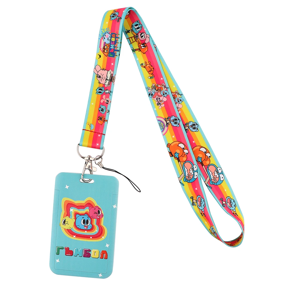 

Flyingbee X2354 Anime Cartoon Style Lanyard Card Holder Child Hanging Neck Mobile Phone Lanyard Badge Subway Access Card Holder