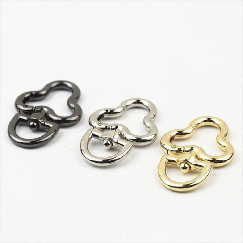 10pcs/lot handbag metal accessories 1.4 cm inner diameter mushroom cloud spring ring shoulder strap chain link buckle