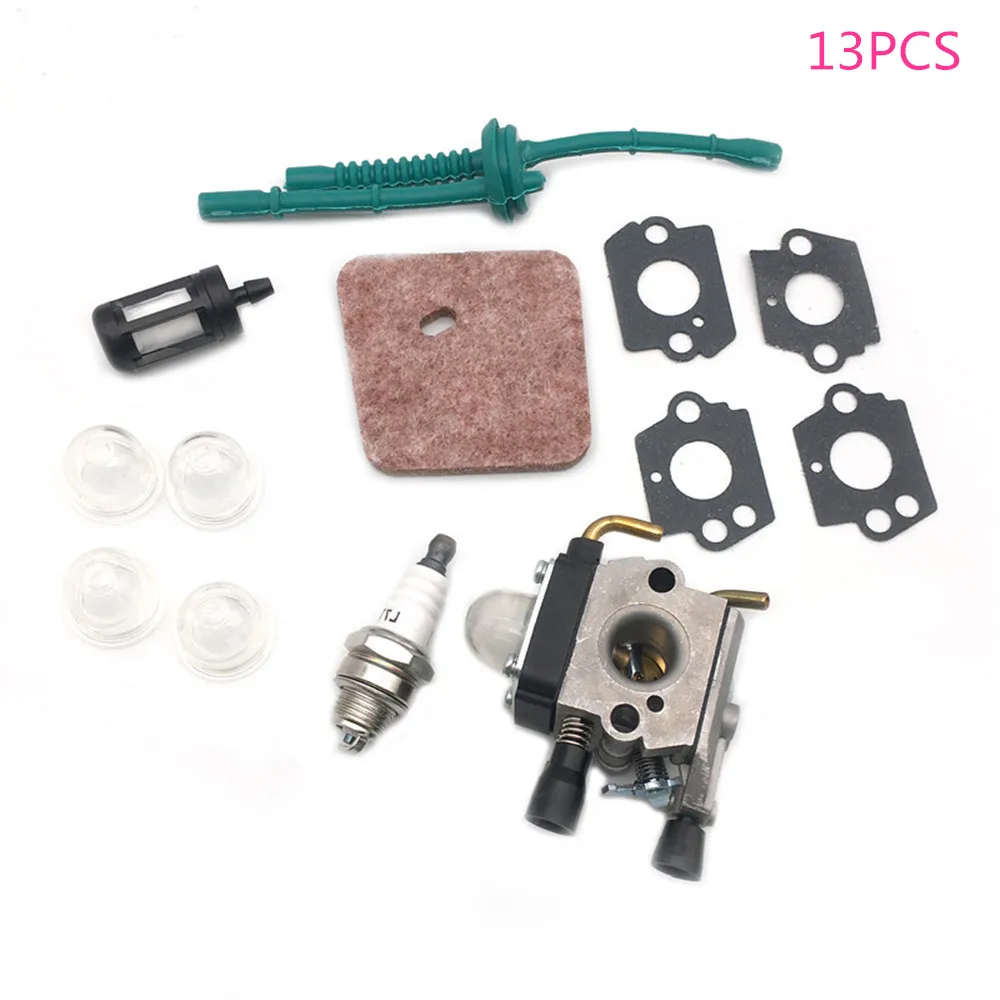 Carburetor Kit For Stihl HS45 FS55 Hedge Trimmer Zama C1Q-S169B C1Q-S186A/B Fuel Filter Oil Bubble Spark Plug Air Filter Parts