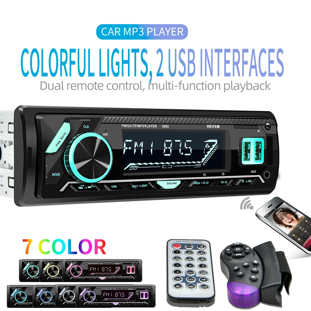 

LaBo New 12V Car audio stereo Car Radio Bluetooth V3.0 In-dash 1 Din FM Aux Input Receiver SD USB MP3 MMC WMA Car Radio Playe