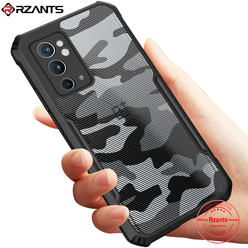 

Rzants For Oneplus 9RT Case Camouflage Military Design Shockproof Slim Crystal Clear Cover Casing