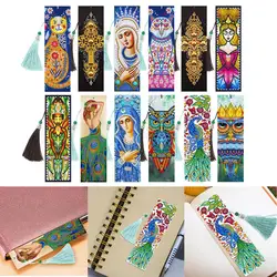 2pcs 5D DIY Diamond Painting Leather Bookmarks Goddess Special Shaped Embroidery Cross Stitch Page-Marker Craft