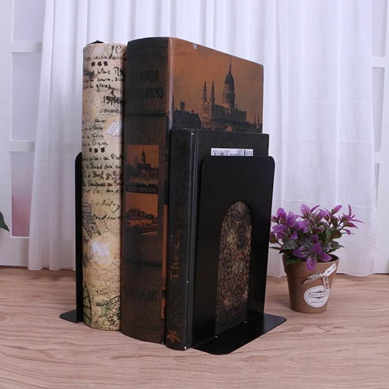 Imagem -03 - Suporte de Metal Estilo Simples para Livros Suporte de Ferro Antiderrapante para Livros D5qc