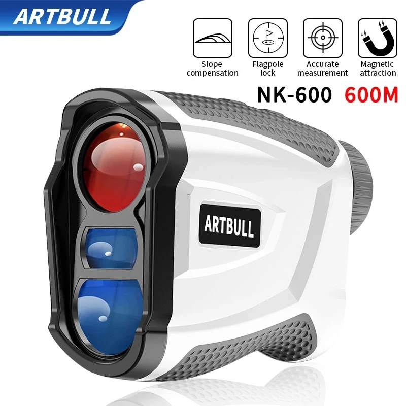 ARTBULL Laser Range Finder Telescope hunting magnetic Golf Rangefinder with Slope Flag-Lock vibration Laser Distance Meter