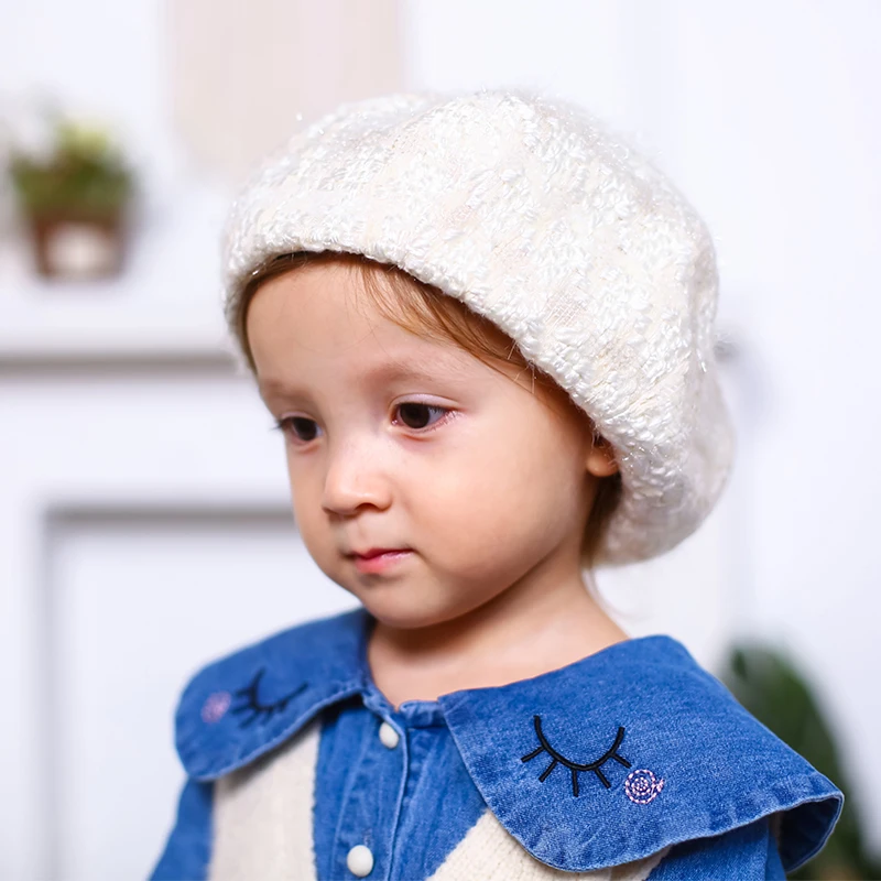 Spring and Autumn Octagon Hat Girl Beret Winter Warm Beanie Cute Pointed Cap Baby Girl Hat Outdoor Sun Hat Cute Knit Cap