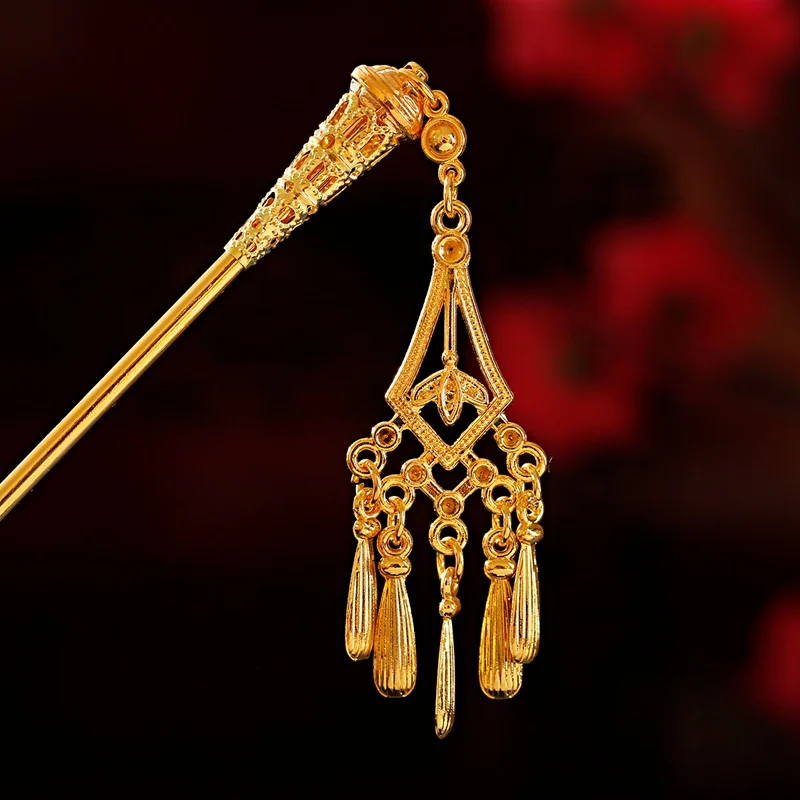 2020 Women\'s Vintage Gold Color Hair Jewelry Bohemia Hair Sticks Summer Ethnic Hairpin Wedding Jewelry